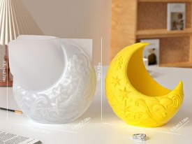 Molde silicona media luna porta objetos 